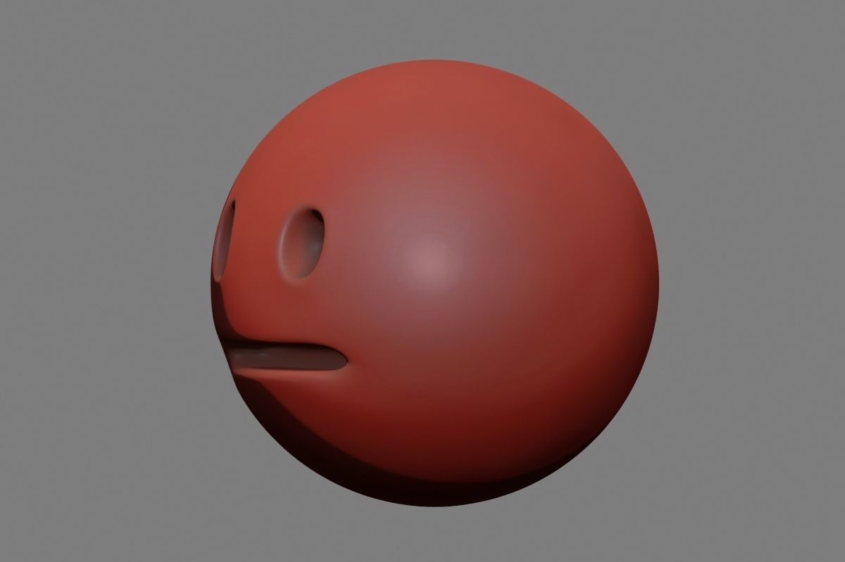 Emoji Neutral Face 3D model_26