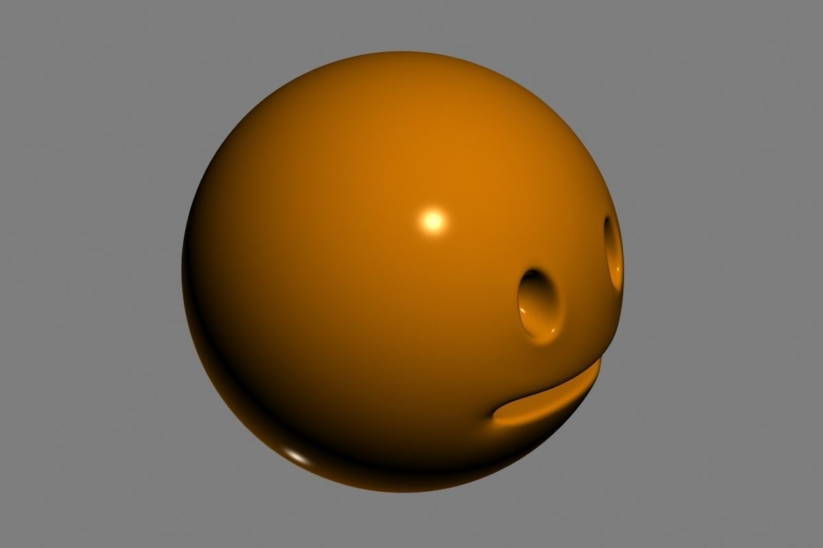 Emoji Neutral Face 3D model_16