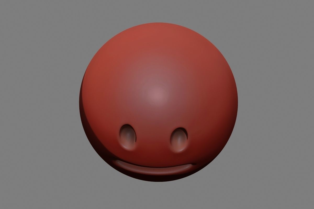 Emoji Neutral Face 3D model_40