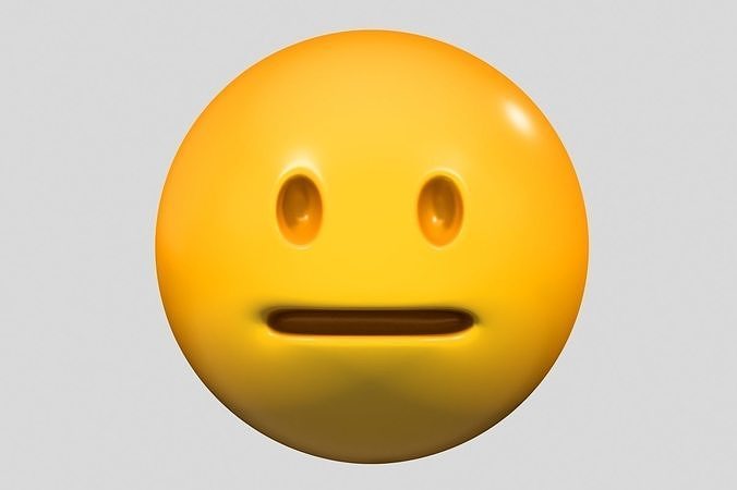 Emoji Neutral Face 3D model