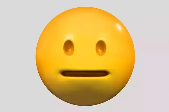 Emoji Neutral Face 3D model