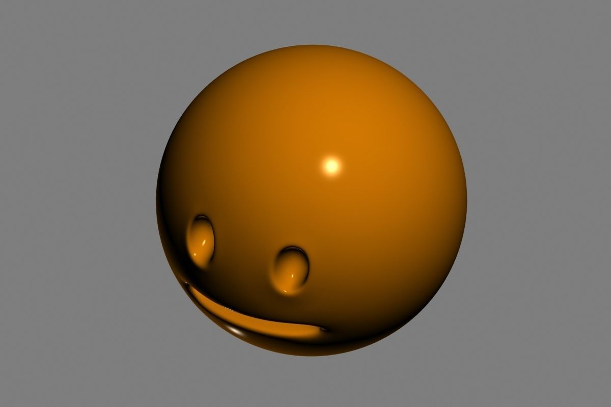 Emoji Neutral Face 3D model_20