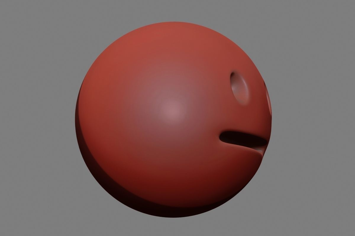 Emoji Neutral Face 3D model_35