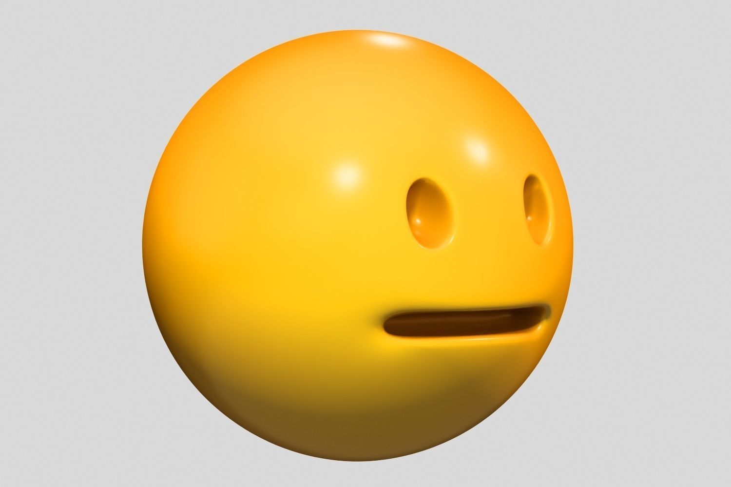 Emoji Neutral Face 3D model_1