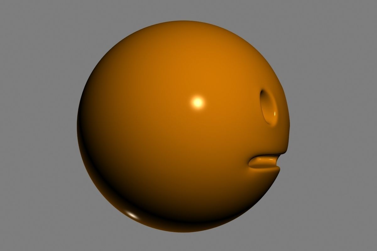Emoji Neutral Face 3D model_15