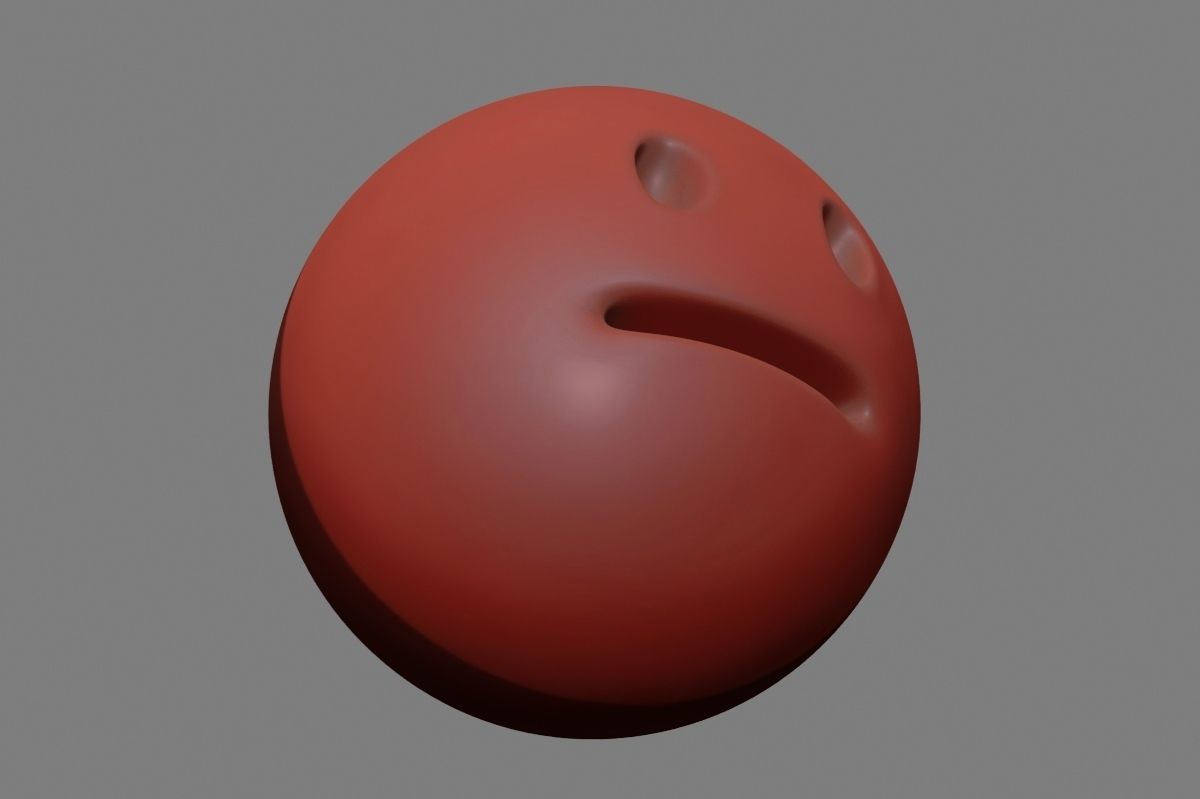 Emoji Neutral Face 3D model_33
