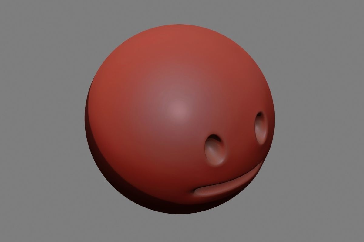 Emoji Neutral Face 3D model_38