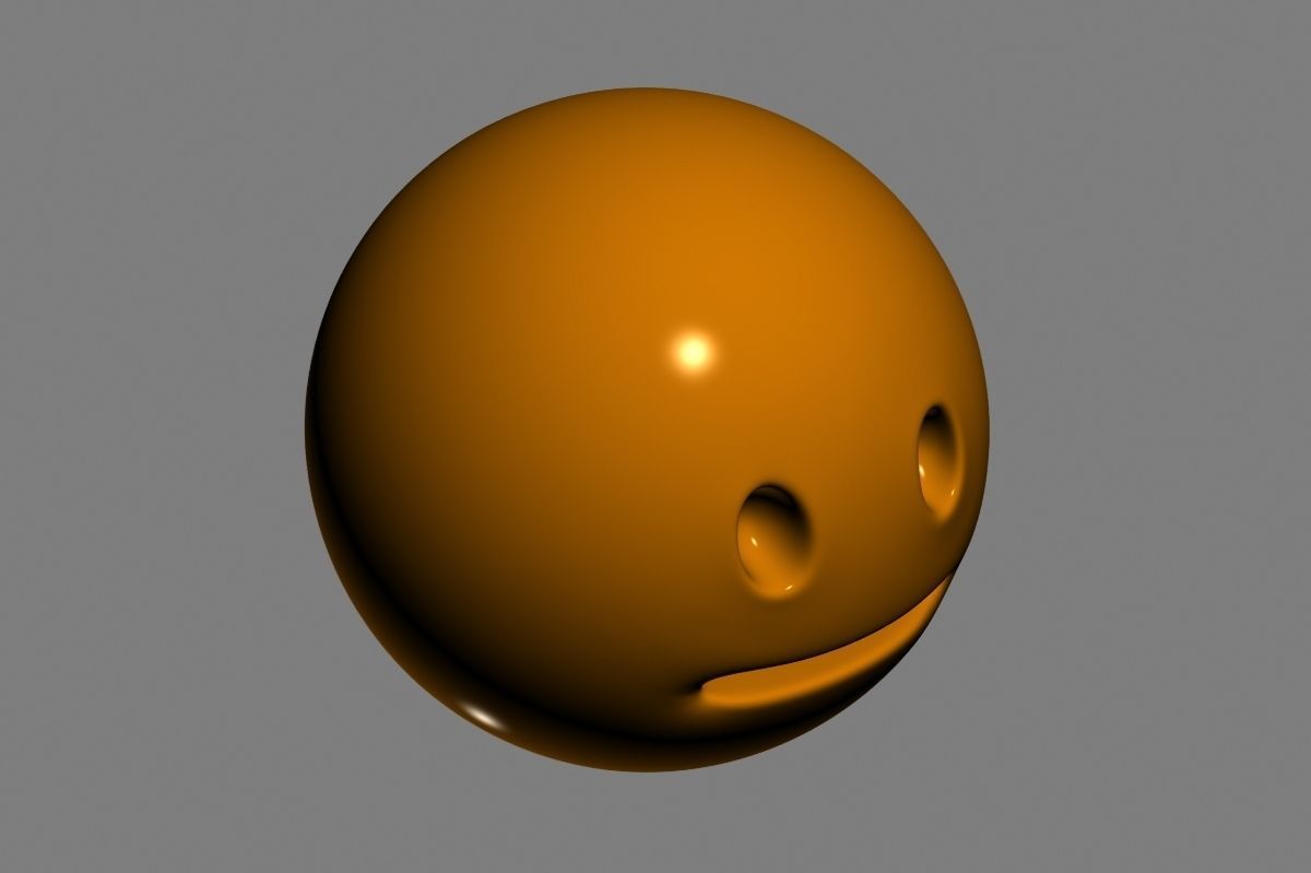 Emoji Neutral Face 3D model_17