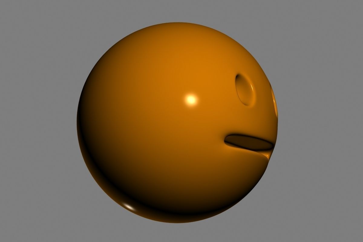 Emoji Neutral Face 3D model_14