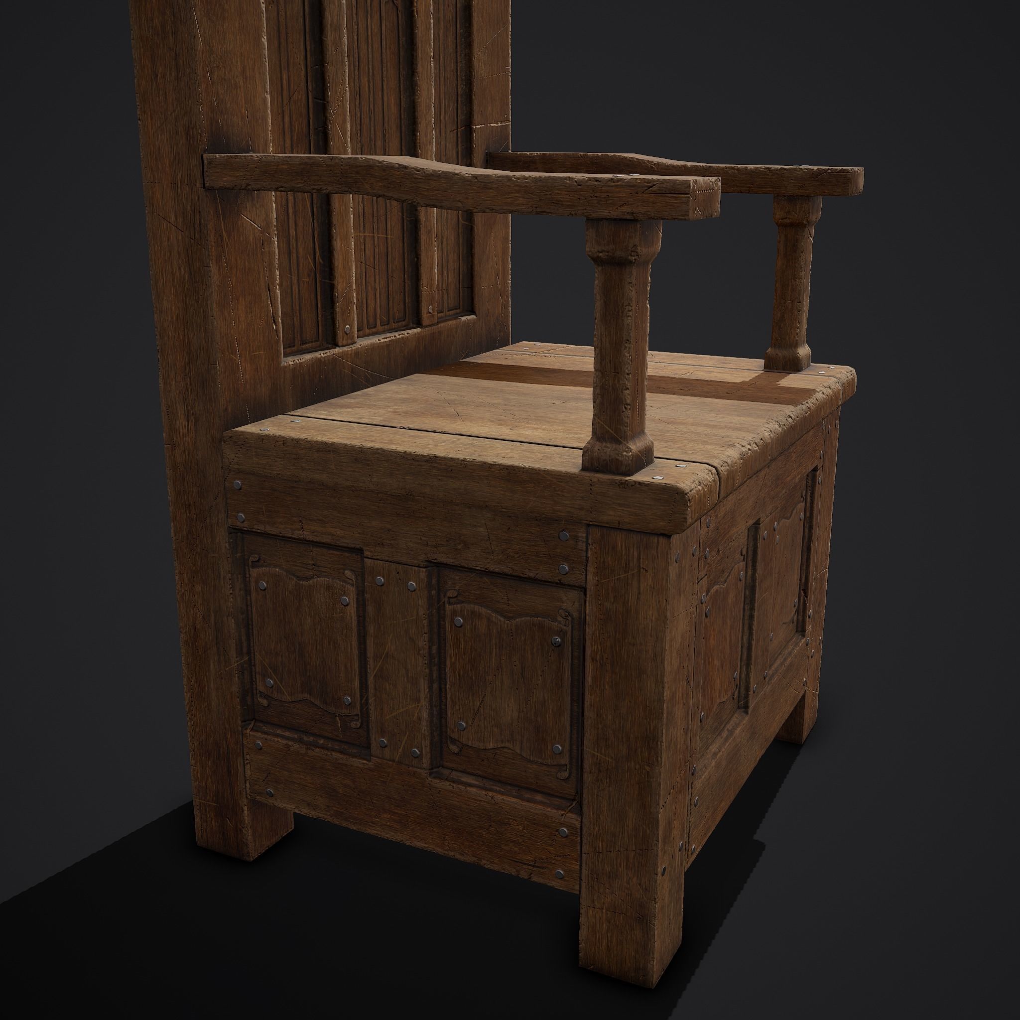 3D model Medieval Royal Chair VR / AR / low-poly | CGTrader