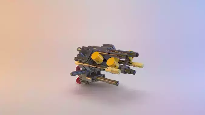 Lego - V6 engine Low-poly 3D model