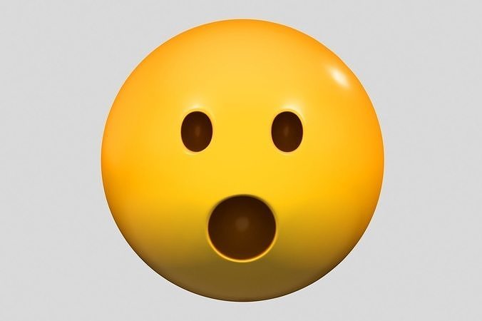 Emoji Face with Open Mouth 3D model