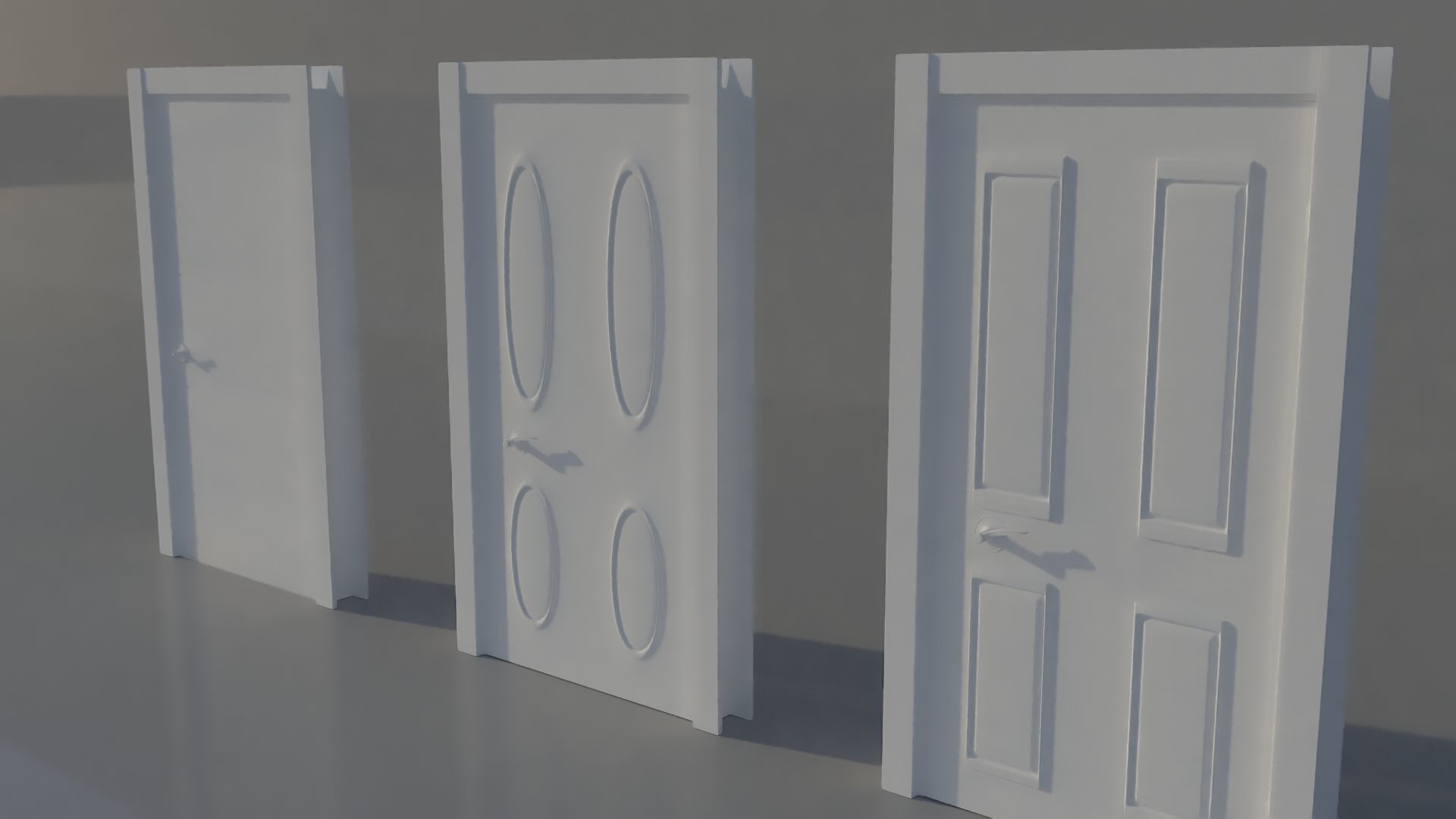 White  3 Door 3D model Low-poly 3D model_3