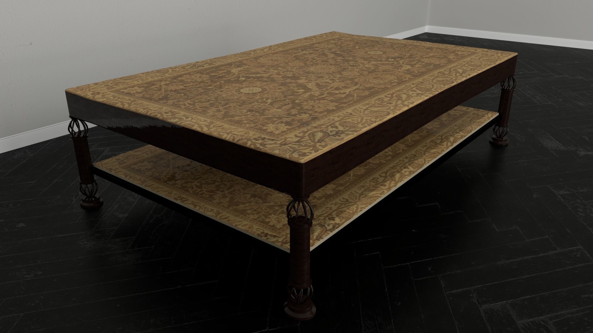 Carved Table 3D model_1