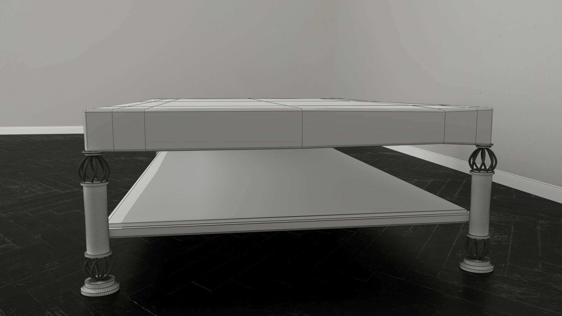 Carved Table 3D model_4