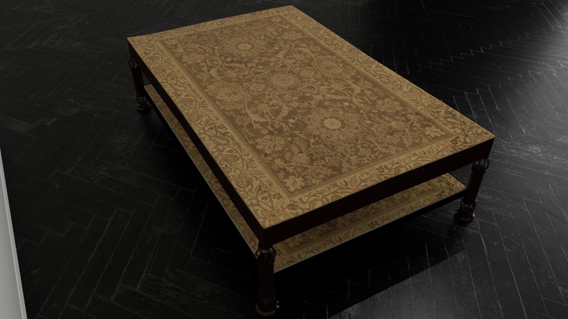 Carved Table 3D model_2