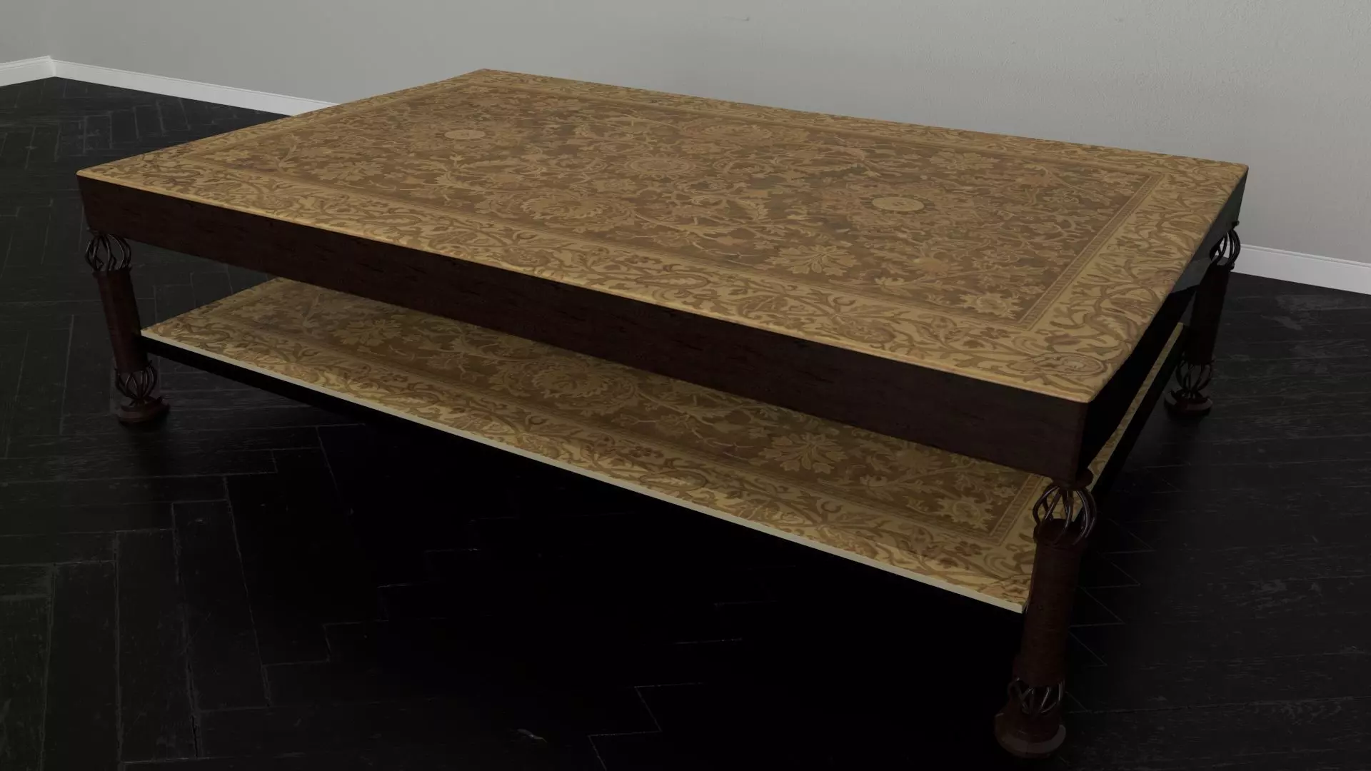 Carved Table 3D model_0