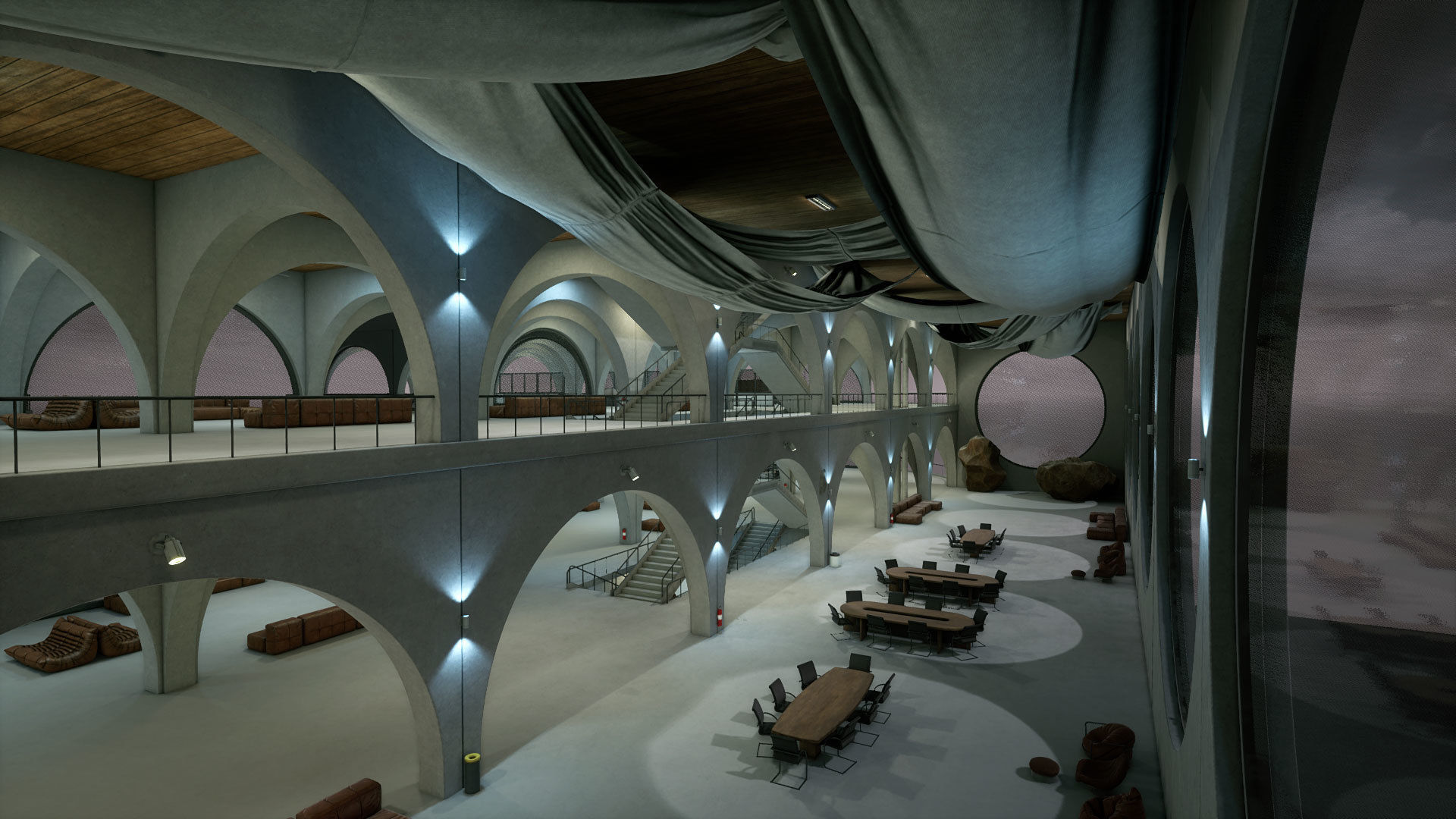 Industrial Office 04 Low-poly 3D model_3