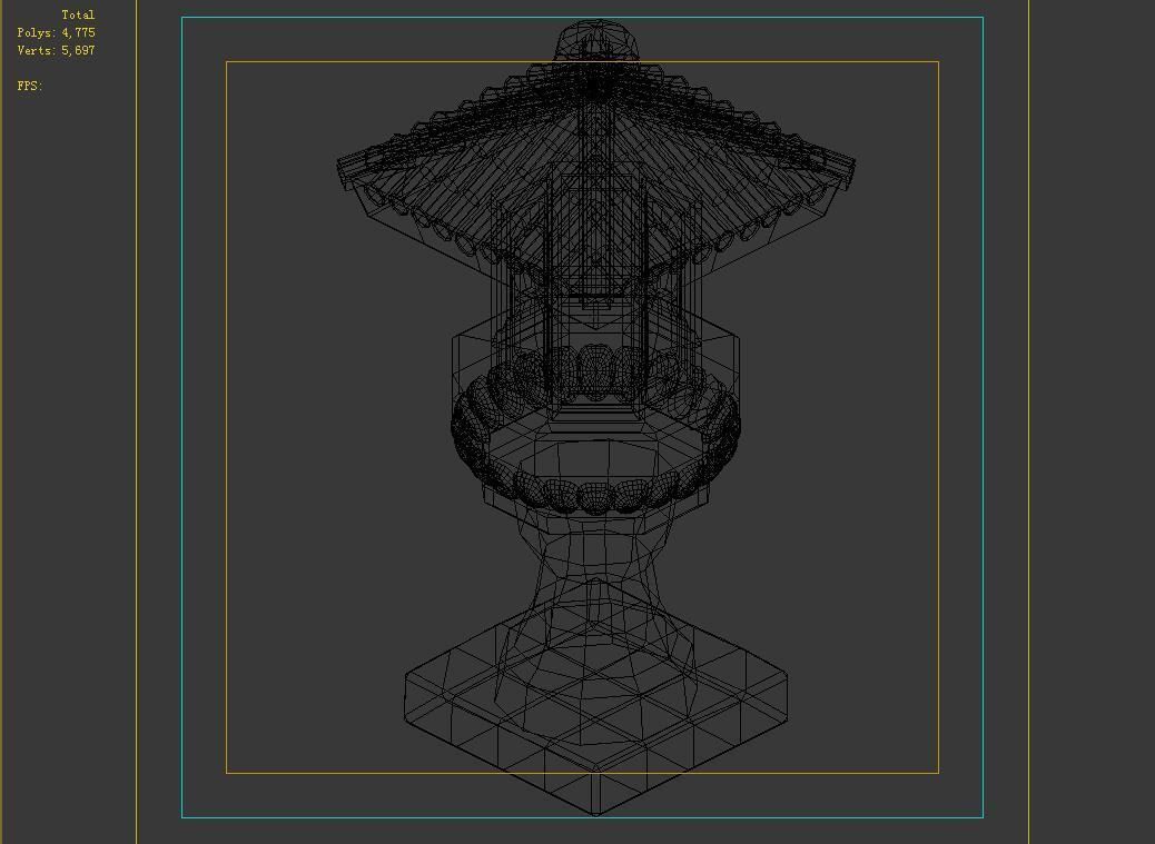 Tongxinfang-Palace Lantern 01 3D model_4