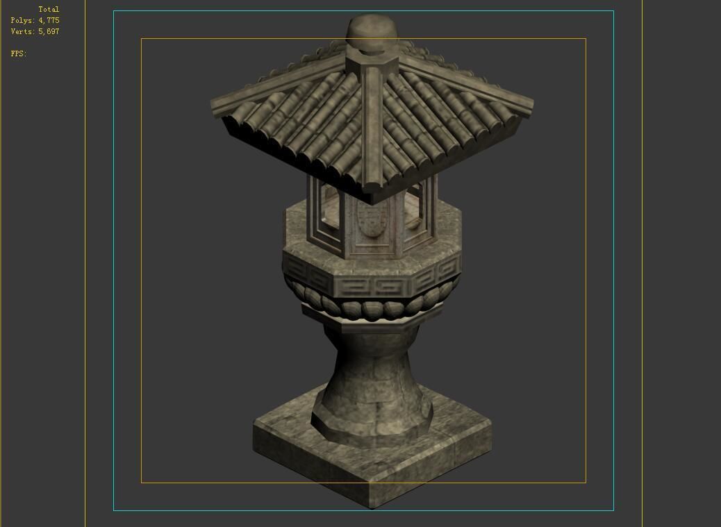 Tongxinfang-Palace Lantern 01 3D model_5