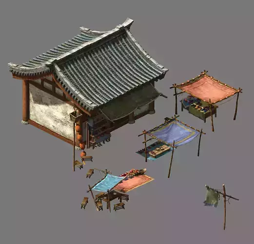 Tongxinfang-shenglianfang props 3D model