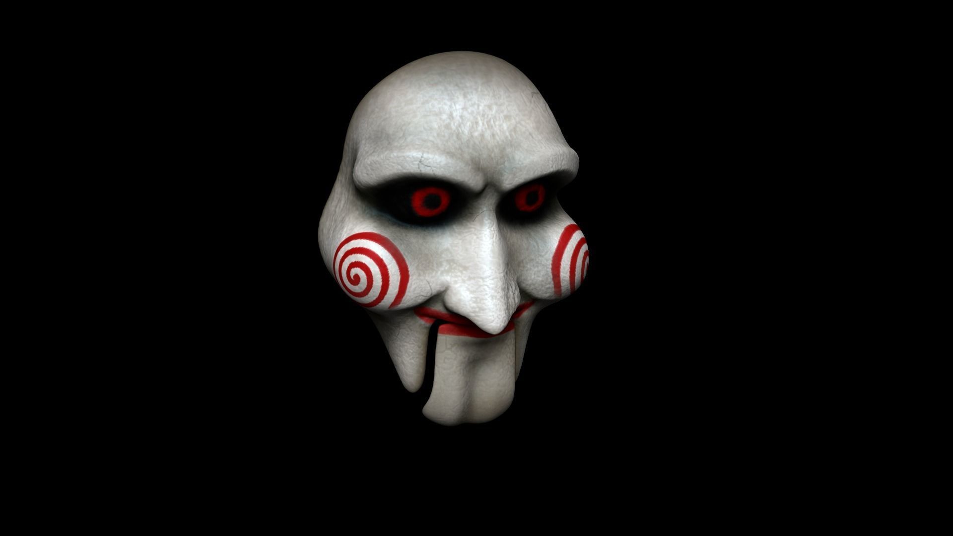 Jigsaw Mask - Saw - Character Costume Low-poly 3D model_2