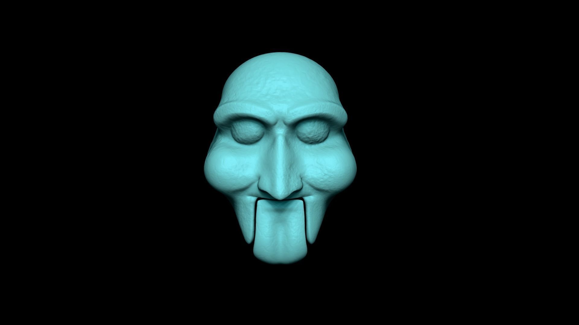 Jigsaw Mask - Saw - Character Costume Low-poly 3D model_10