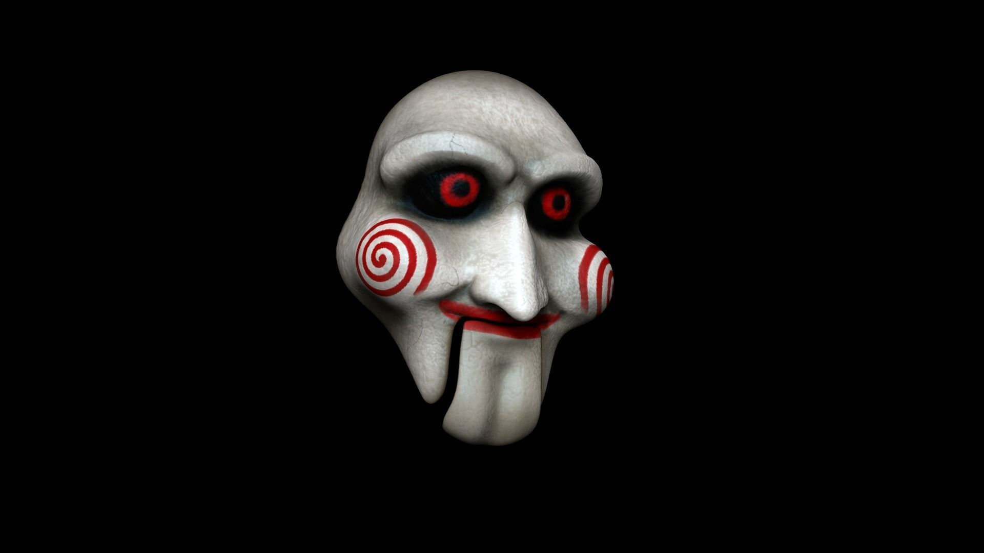 Jigsaw Mask - Saw - Character Costume Low-poly 3D model_3