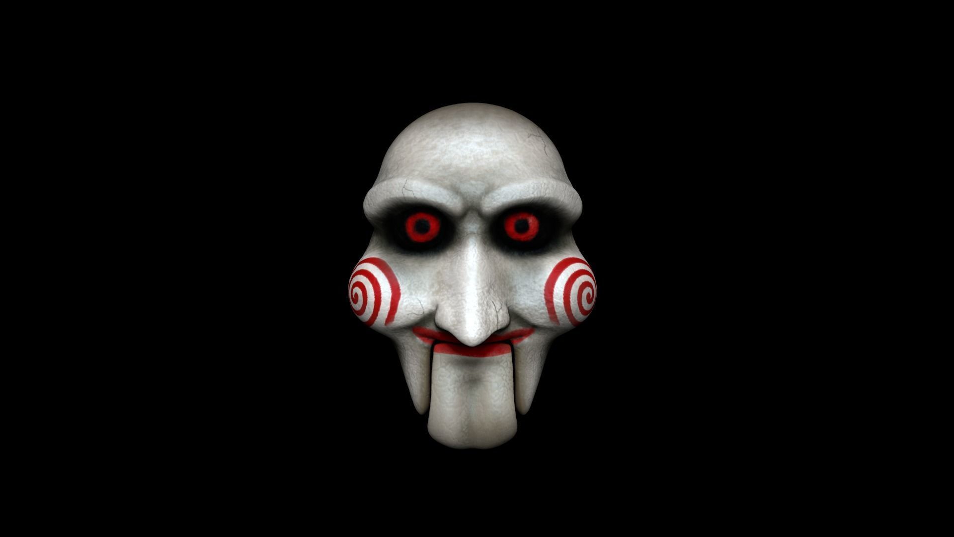 Jigsaw Mask - Saw - Character Costume Low-poly 3D model_6