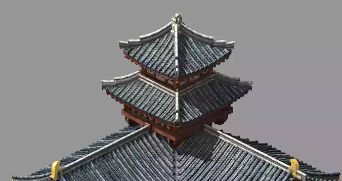 Tongxinfang-Sijiao Pavilion 3D model