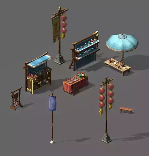 Tongxinfang-small vendor props