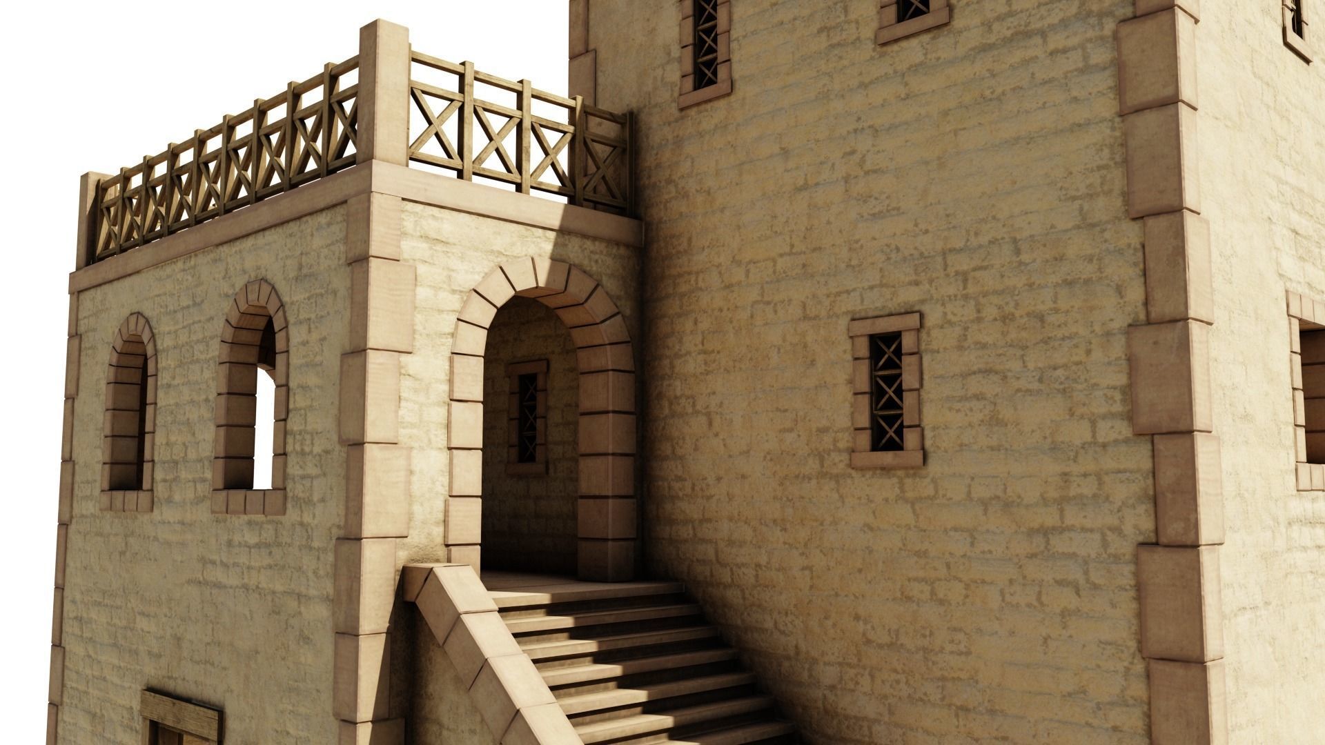 Modest Apartment Low-poly 3D model_15