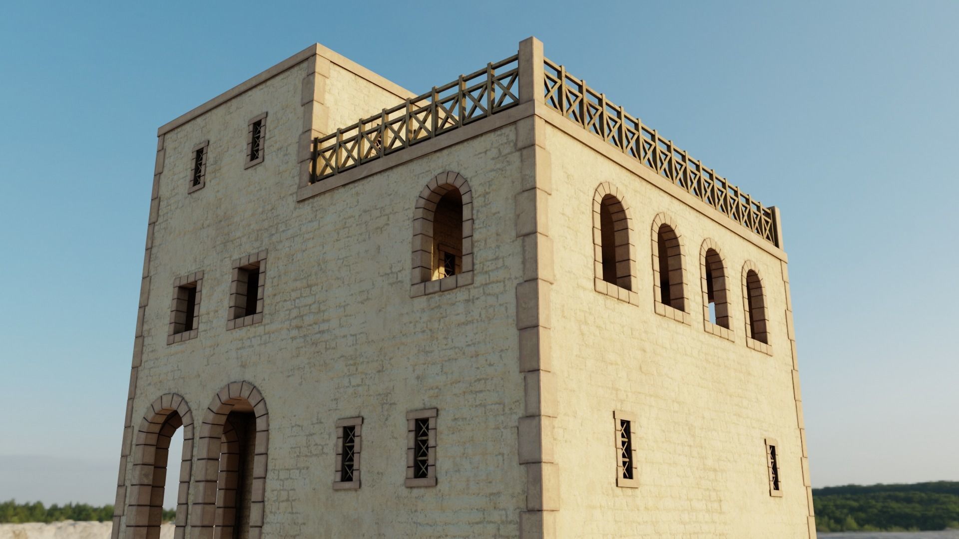 Modest Apartment Low-poly 3D model_5