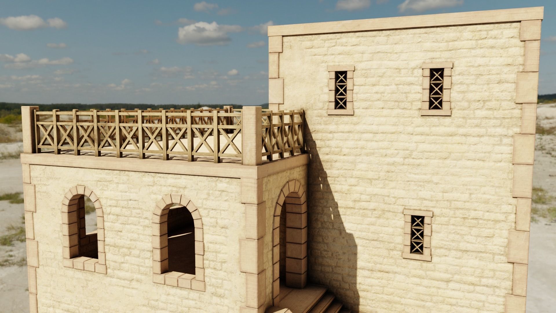 Modest Apartment Low-poly 3D model_4