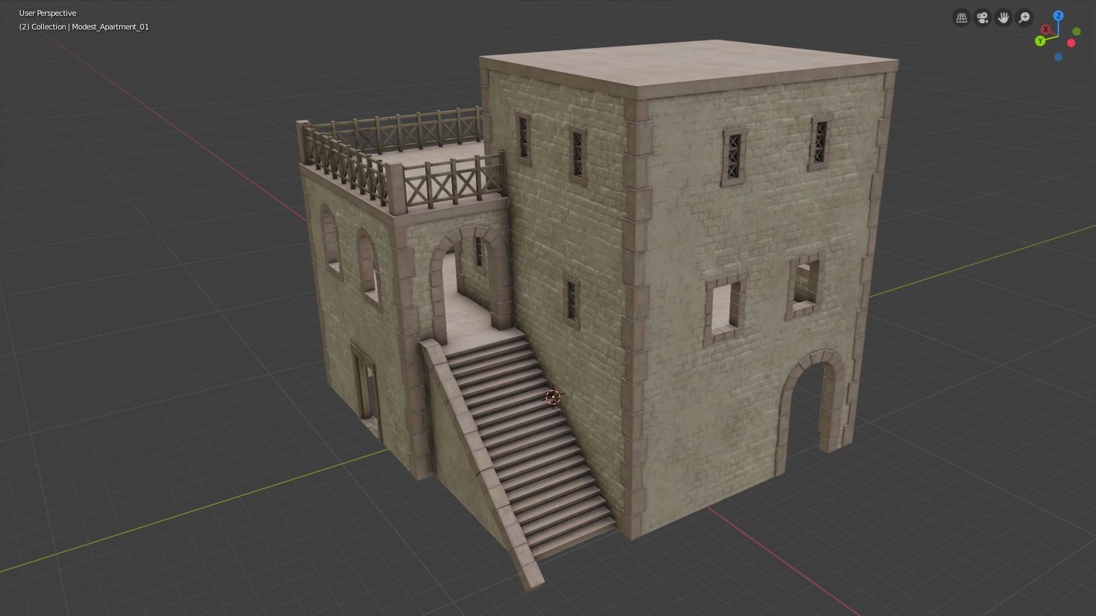 Modest Apartment Low-poly 3D model_26