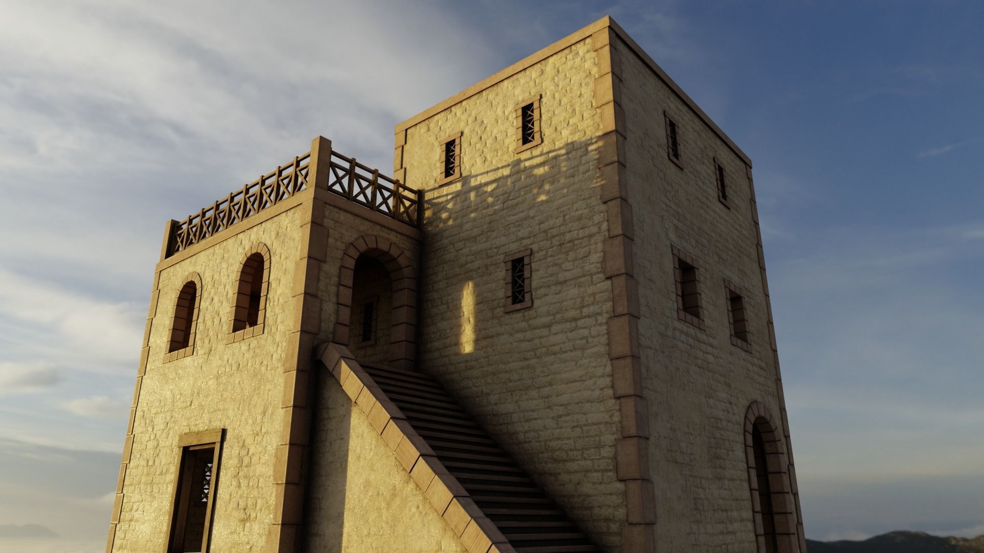 Modest Apartment Low-poly 3D model_1