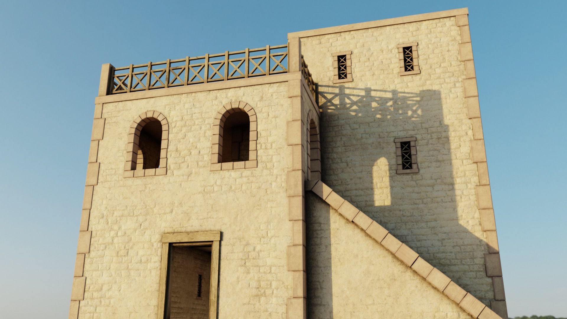 Modest Apartment Low-poly 3D model_2