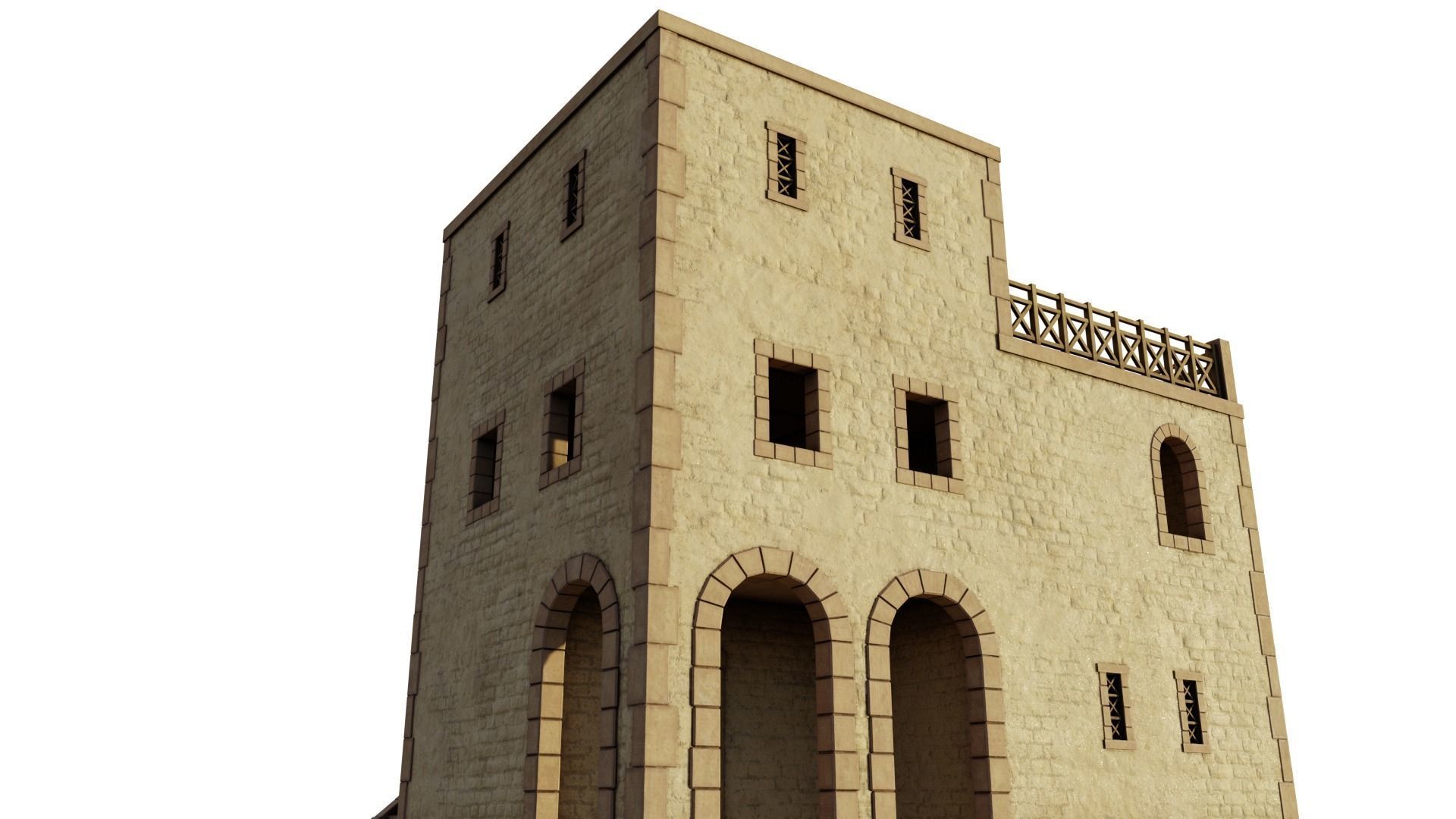 Modest Apartment Low-poly 3D model_3