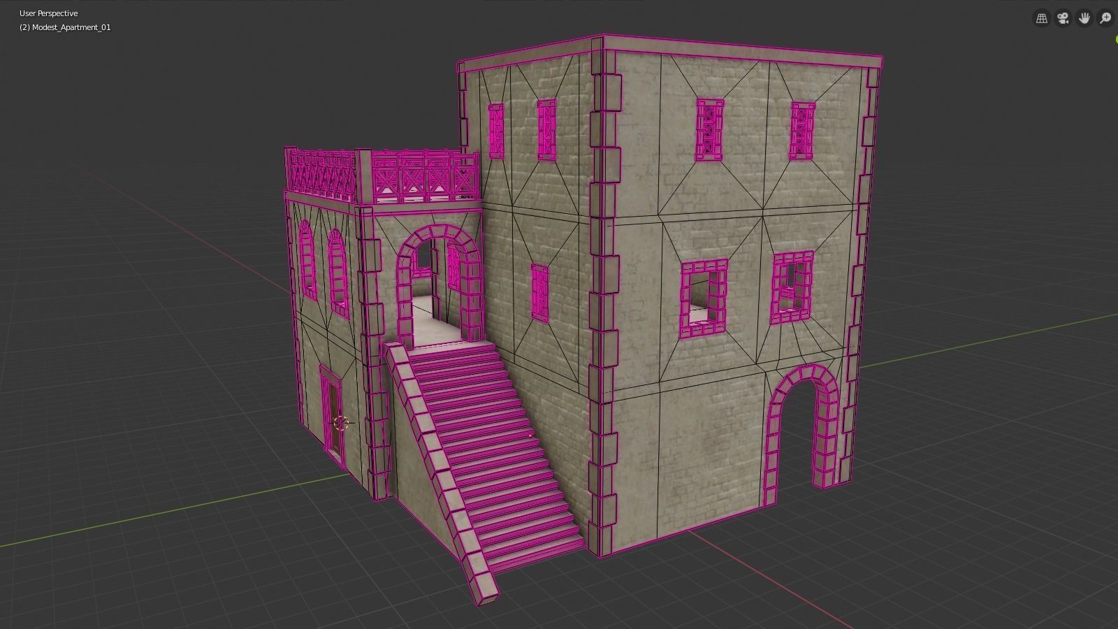 Modest Apartment Low-poly 3D model_23