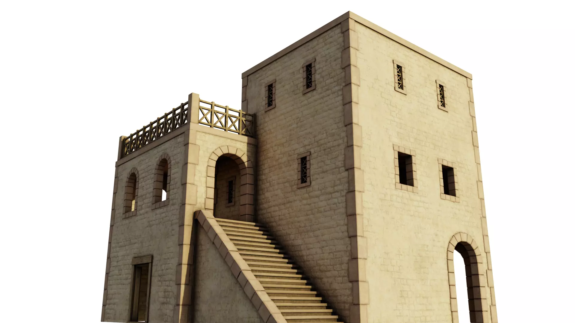 Modest Apartment Low-poly 3D model_0