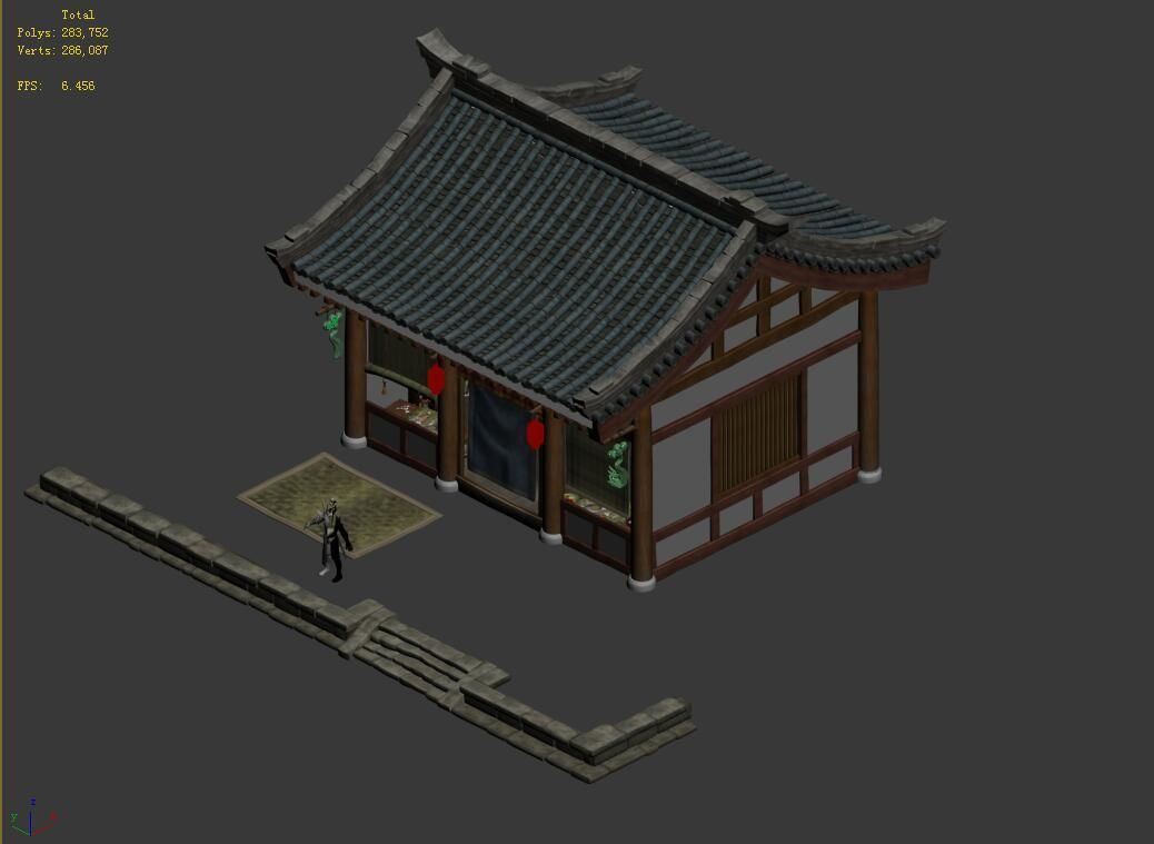 Tongxinfang-Zhuoyufang chinese house 3D model_5