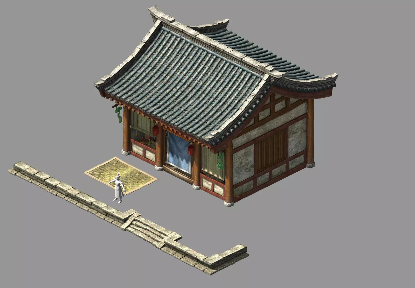 Tongxinfang-Zhuoyufang chinese house 3D model_0