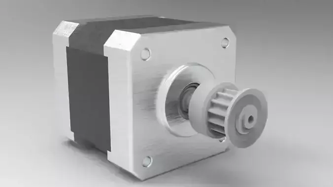 stepper motor Low-poly 3D model