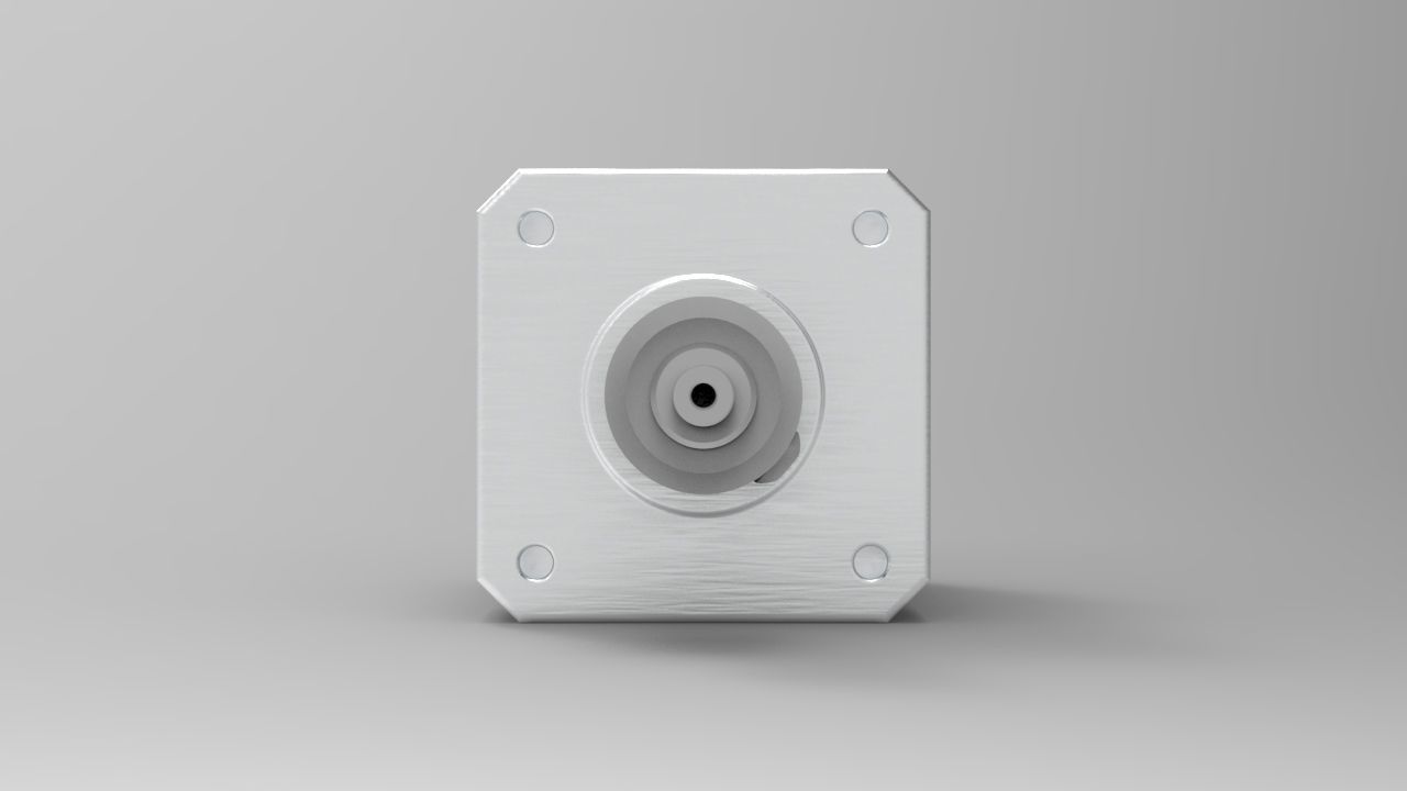 stepper motor Low-poly 3D model_1