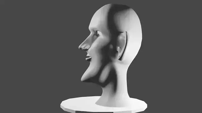  3d demon  head  model