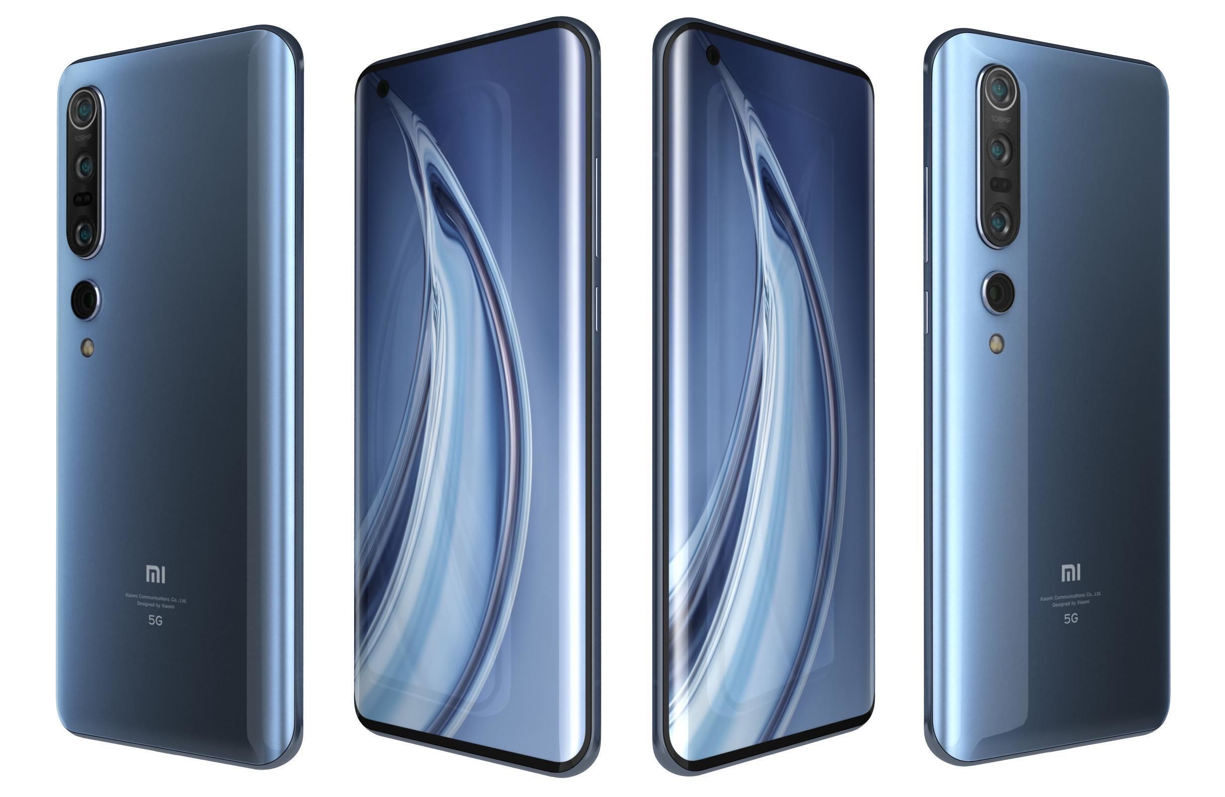 Xiaomi Mi 10 Pro Blue 3D model_3