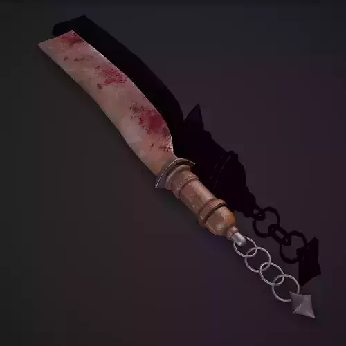 Machete and Hilt 4 Low-poly 3D model