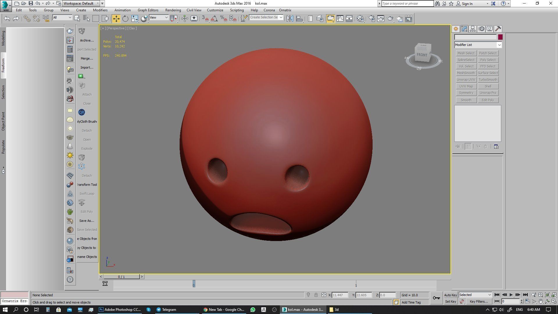 Emoji Frowning Face with Open Mouth 3D model_18
