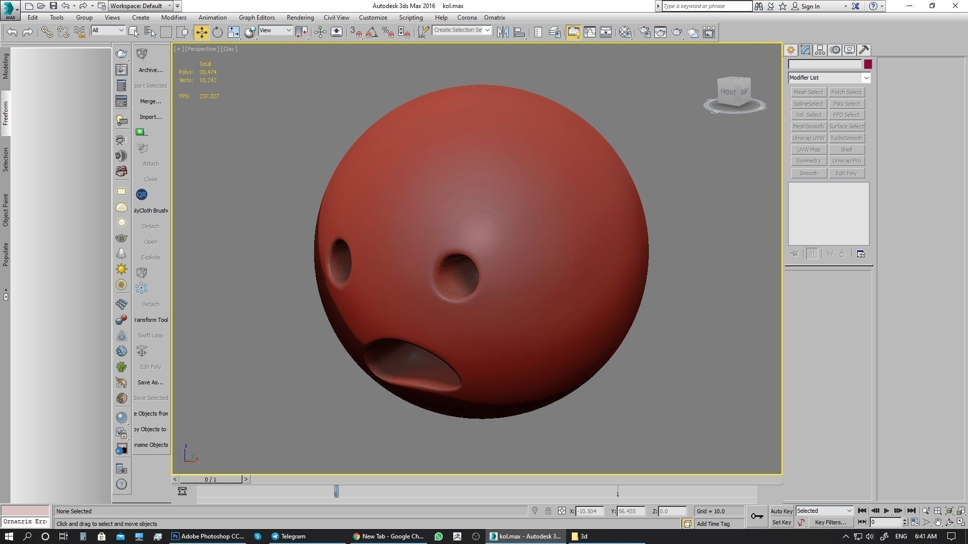 Emoji Frowning Face with Open Mouth 3D model_23