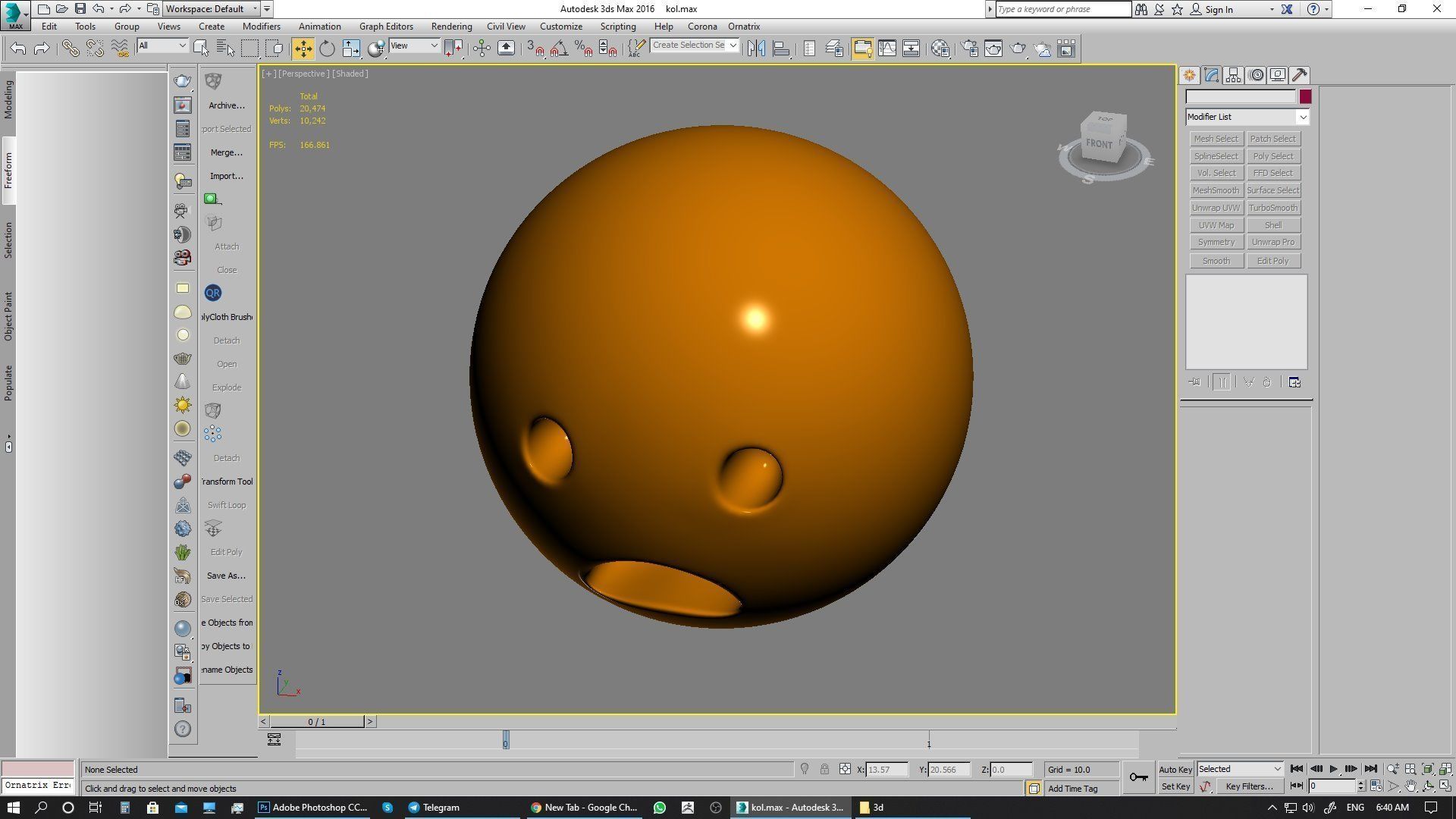 Emoji Frowning Face with Open Mouth 3D model_8